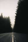 Perspectiva decrescente na estrada 26 ao entardecer, Oregon, Estados Unidos da América — Fotografia de Stock