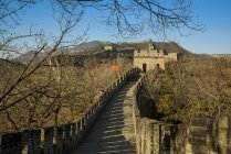 A Grande Muralha da China; Mutianyu, Condado de Huairou, China — Fotografia de Stock