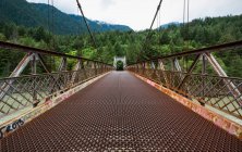 The retired Alexandra Bridge on the Fraser Canyon; British Columbia, Canada — Stock Photo
