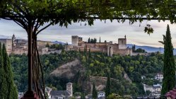Vue panoramique du complexe de la forteresse de l'Alhambra, Grenade, Espagne — Photo de stock