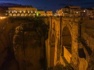 Malerischer Blick auf die Brücke, puente nuevo; ronda, Spanien — Stockfoto