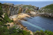 Живописный вид на северное побережье Испании с видом на Атлантический океан; Испания — стоковое фото