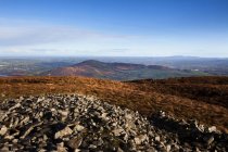 View from Slieve Gullion towards Camlough Mountain, County Armagh, Ireland — стоковое фото