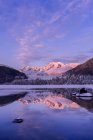 Scenic view of beautiful landscape at Mendenhall Lake; Juneau, Alaska, United States of America — Stock Photo