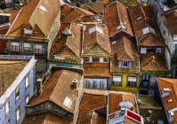 Rooftops of houses; Porto, Porto, Portugal — Stock Photo