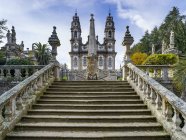 Vista panorâmica, Santuário de Nossa Senhora dos Remédios; Município de Lamego, Distrito de Viseu, Portugal — Fotografia de Stock