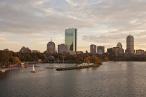 Живописный вид на город Бостон, округ Саффолк, штат Массачусетс, США — стоковое фото