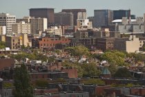 Живописный вид на город Бостон, округ Саффолк, штат Массачусетс, США — стоковое фото