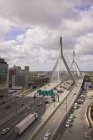 Vue panoramique du paysage urbain Boston, comté de Suffolk, Massachusetts, États-Unis — Photo de stock