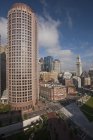Vista panorámica del paisaje urbano Boston, Condado de Suffolk, Massachusetts, EE.UU. - foto de stock