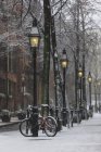 Somerset Street view após nevasca em Boston, Condado de Suffolk, Massachusetts, EUA — Fotografia de Stock