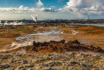 Termas de Gunnuhver, Península de Reykjanes; Islandia - foto de stock