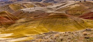 Scenic view of Painted Hills, John Day Fossil Beds National Monument; Oregon, United States of America — Stock Photo