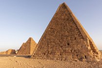 Field of Kushite royal pyramids, Mount Jebel Barkal; Karima, Northern State, Sudan — Stock Photo