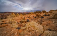 As incríveis formações de arenito e rocha de South Coyote Butte; Arizona, Estados Unidos da América — Fotografia de Stock