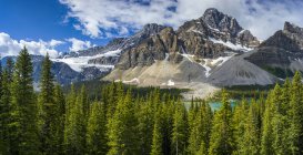 Scenic view of Rugged rocky mountains; Improvement District No. 9, Alberta, Canada — Stock Photo