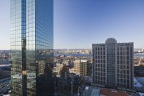 Будинки в місті, John Hancock Tower, Back Bay, Boston, Massachusetts, Usa — стокове фото