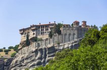 Scenic view of Holy Monastery of Varlaam, Meteora; Thessaly, Greece — Stock Photo