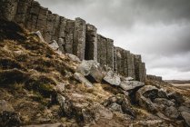 Gerduberg basalt columns in Snaefellsnes; Iceland — стокове фото
