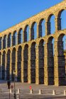 Roman aqueduct; Segovia, Castile and Leon, Spain — стоковое фото