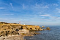 Souter Lighthouse; South Shields, Tyne and Wear, England — стокове фото