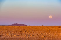 Full Moon in Aluvlei, Namib-Naukluft National Park; Namibia — стокове фото