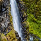 Cascada de Glymur en Islandia, con una cascada de 198 metros; Hvalfjardarsveit, Región Capital, Islandia - foto de stock