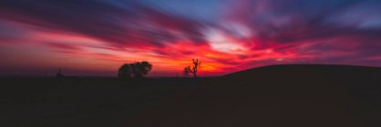 Desert sunset near Dubai; United Arab Emirates — Stock Photo