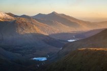 The lakes of the Black Valley in Kerry surrounded by the MacGillycuddy's Reeks; County Kerry, Ireland — Stock Photo