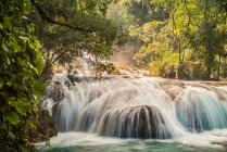 Água Azul Cachoeiras, Chiapas, México — Fotografia de Stock