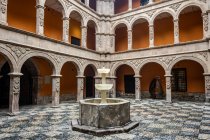 Calcit-Alabaster-Brunnen im Innenhof des Nationalen Kunstmuseums; La Paz, La Paz, Bolivien — Stockfoto