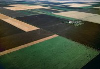Agriculture - Aerial, Springtime farm country landscape / Northwest Minnesota, USA. — стокове фото