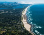 Nehalem Bay And Manzanita Viewed From Neahkahnie Mountain; Manzanita, Oregon, United States Of America — Stock Photo
