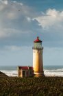 North Head Lighthouse At Cape Disappointment State Park; Ilwaco, Washington, United States Of America — стокове фото