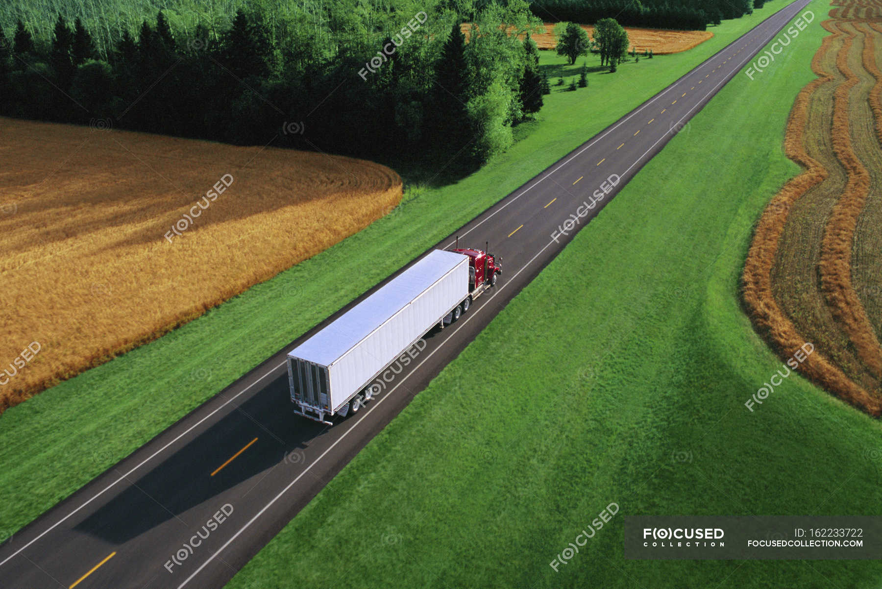 semi-trailer-truck-green-beautiful-stock-photo-162233722