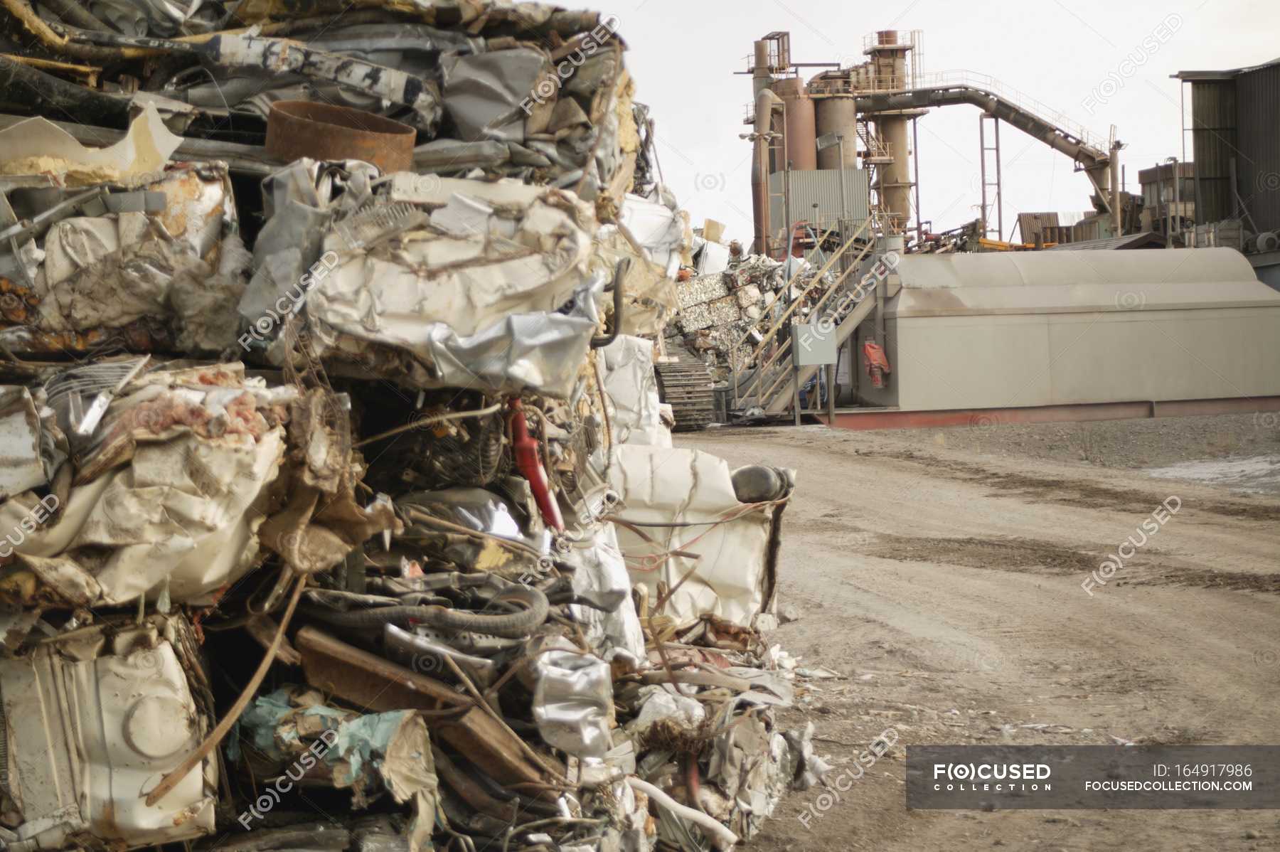 Trash Compacting Site — empty, landfill Stock Photo 164917986