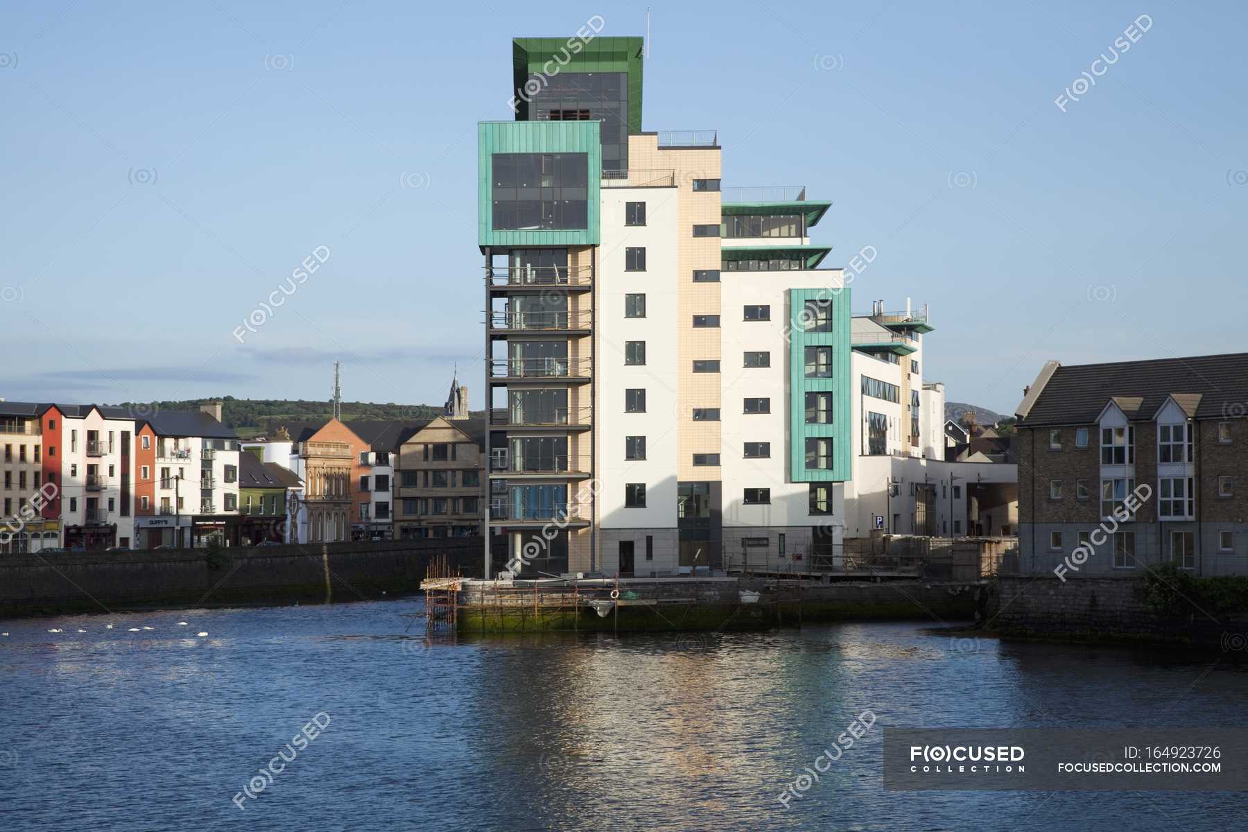 Modern Waterfront Buildings — commercial, cityscape - Stock Photo ...