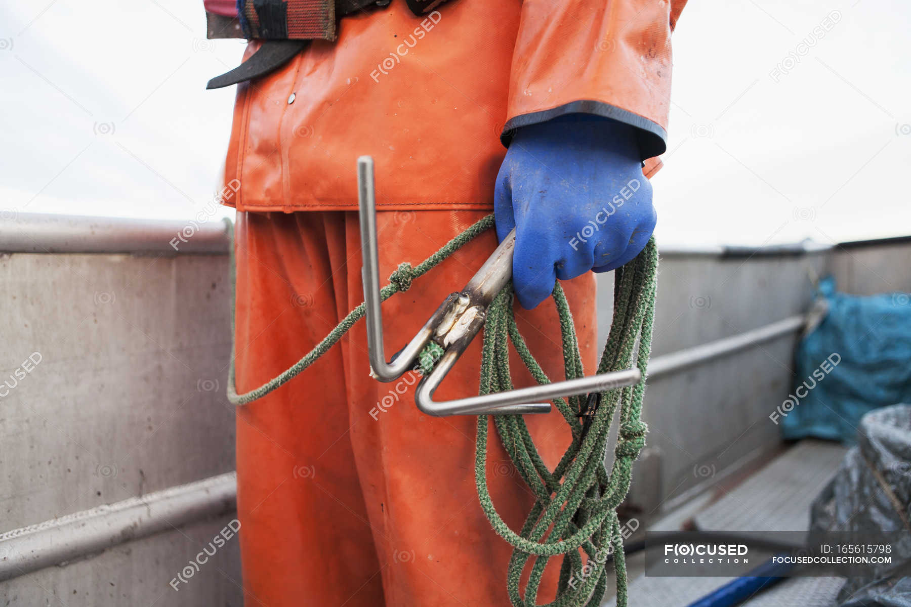 A Grappling Hook, An Important Tool On A Commercial Halibut Fishing