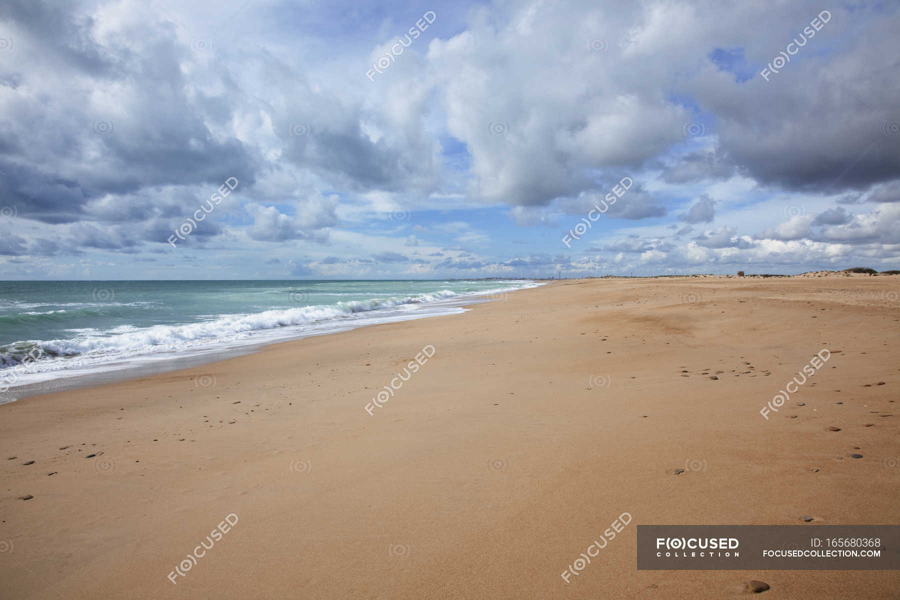 The Beach Near San Fernando — waves, sky Stock Photo 165680368
