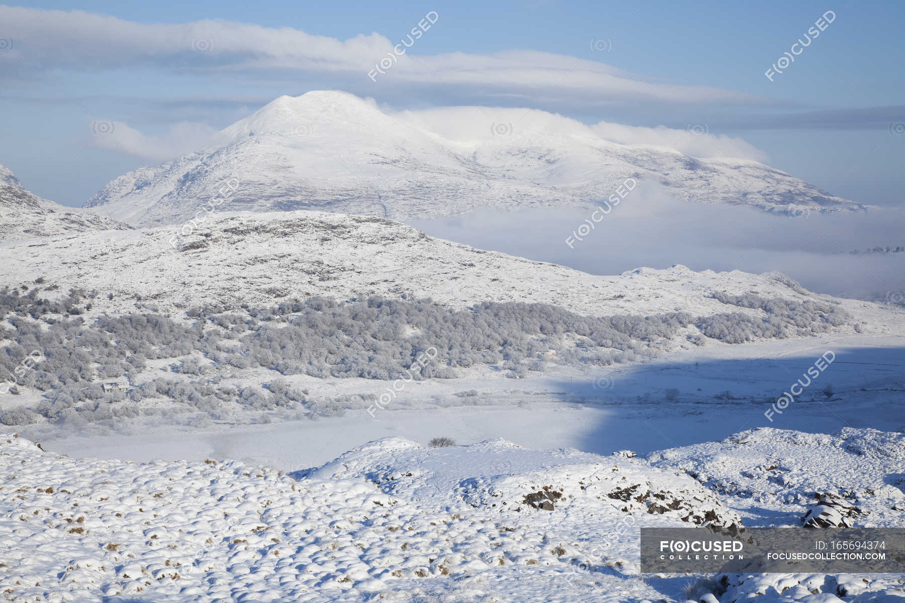 Snowy Landscape In Killarney National Park High Angle View Snow