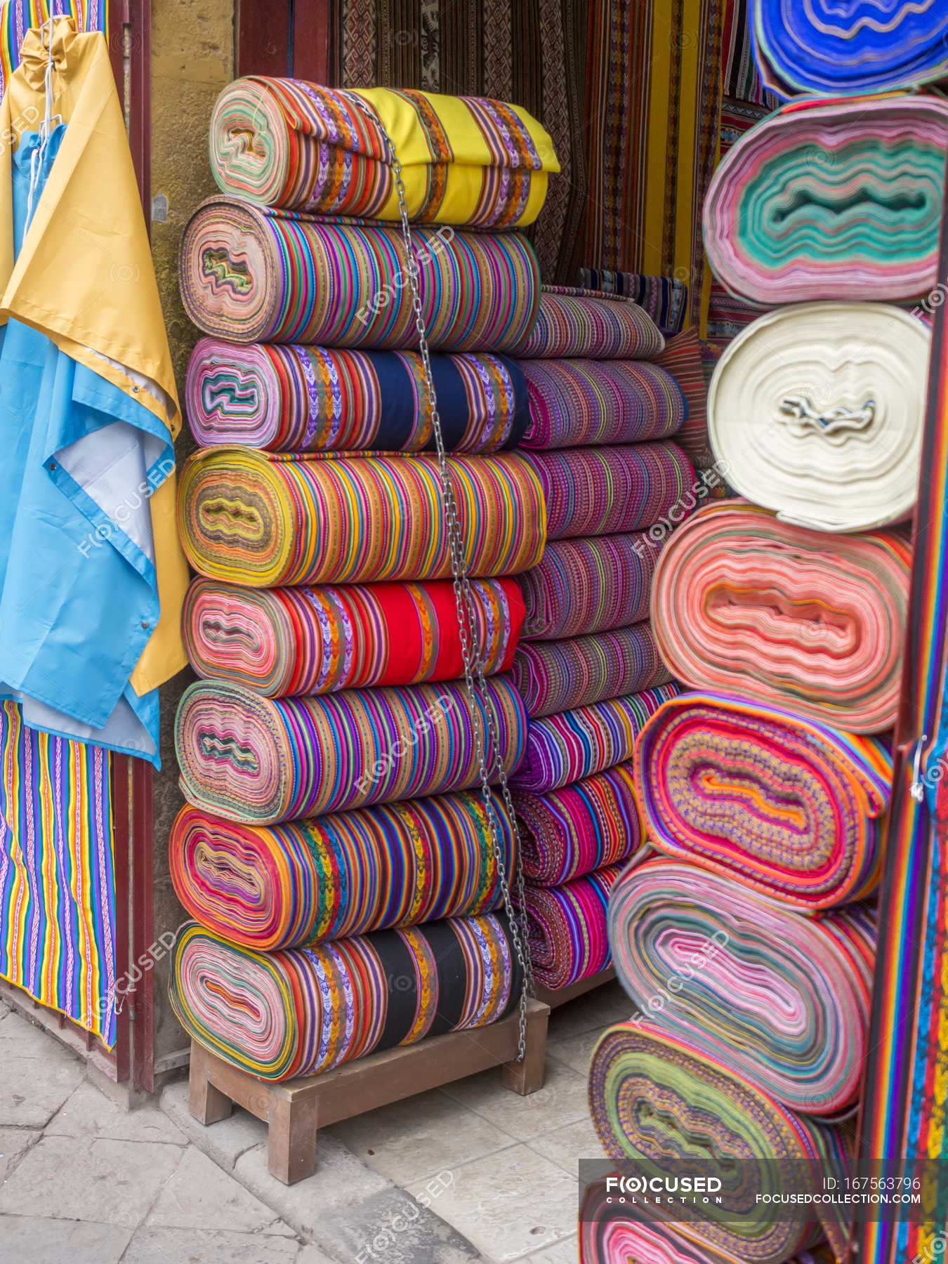 Colourful Peruvian designs — household appliance, everyday Stock