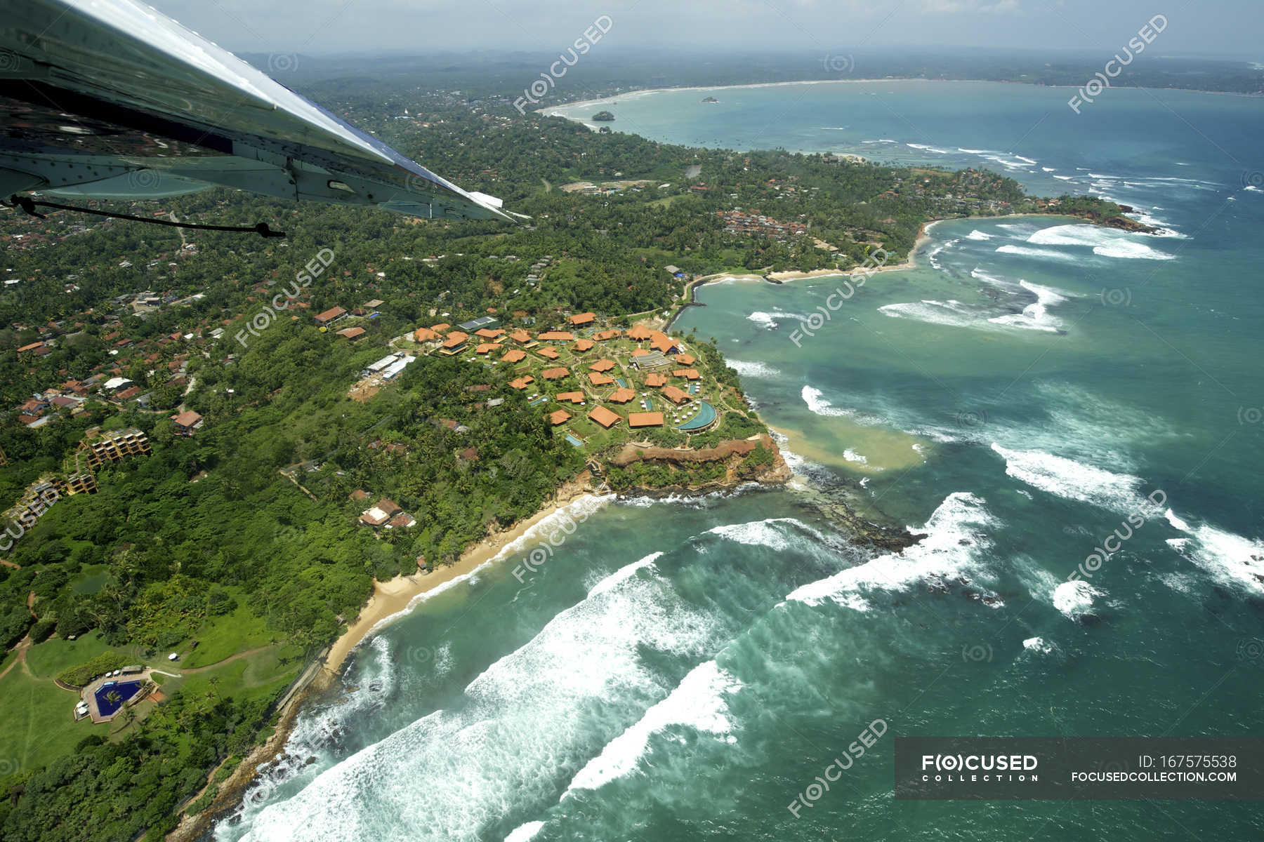 Aerial view of shoreline — place, background - Stock Photo | #167575538