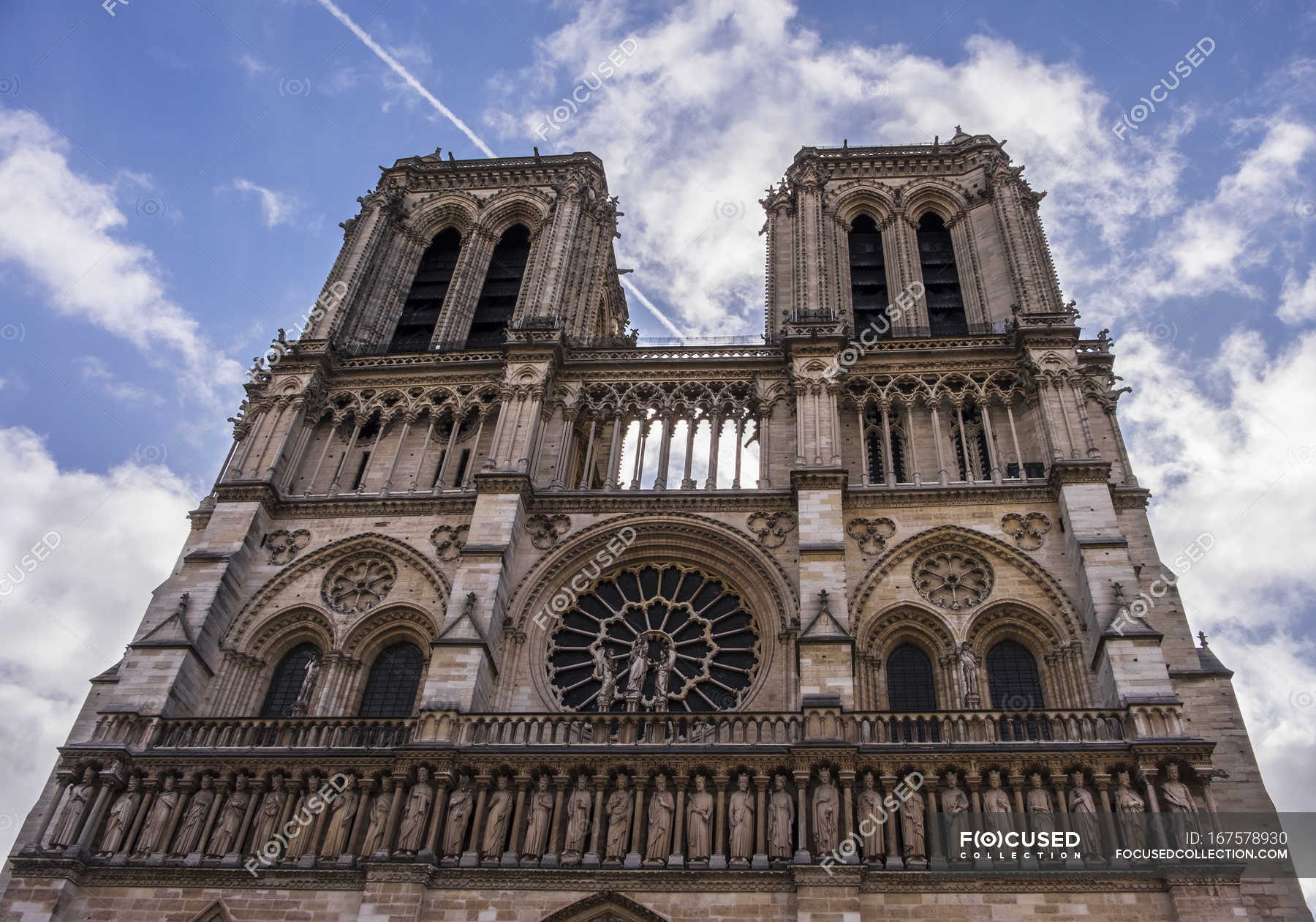 The bell towers of Notre Dame — catholic, blue - Stock Photo | #167578930