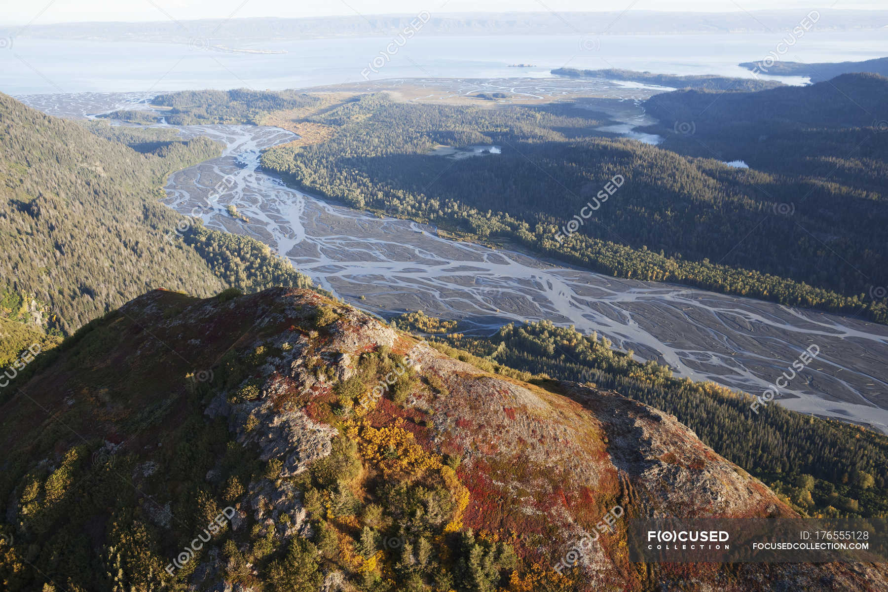 Landscape Of Kenai Mountains And Kachemak Bay, Kachemak Bay State Park