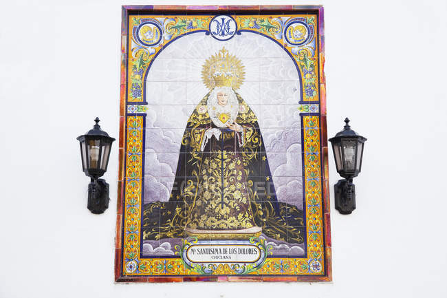 Religious figure on tile — Stock Photo