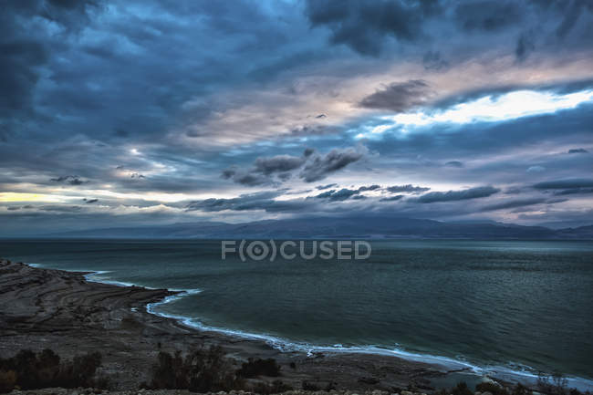 Sunrise over the dead sea — Stock Photo