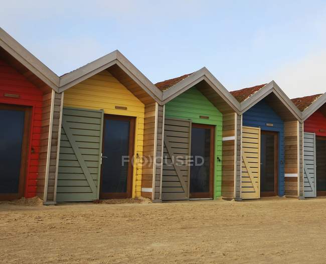 Colorful Beach Huts — Stock Photo