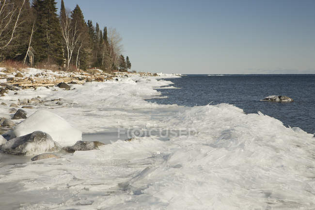 Pedaços de gelo nas costas do norte — Fotografia de Stock
