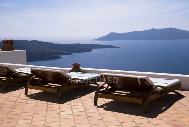The View, Fira, Santorini, Grecia - foto de stock