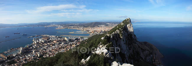 Vista da costa; Gibraltar — Fotografia de Stock